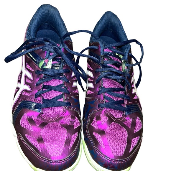 ASICS Women's Gel Court Control Volleyball purple Sneakers shoes size 10.5 - Picture 2 of 5
